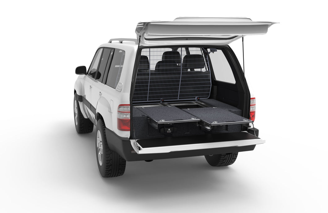 Toyota Landcruiser 100 Series (1998-2002) Gxl Wagon With Rear Air Con 4WD Interiors Dual Roller Floor Drawers Wagon