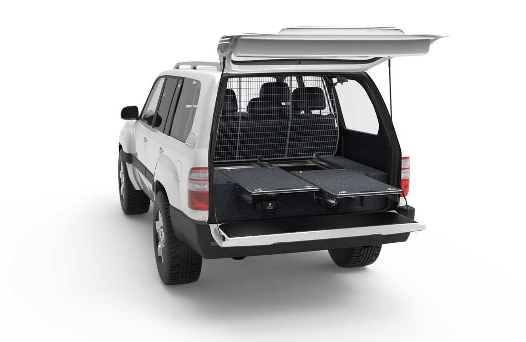 Toyota Landcruiser 100 Series (1998-2002) GXL 4WD Interiors Dual Roller Floor Drawers Wagon