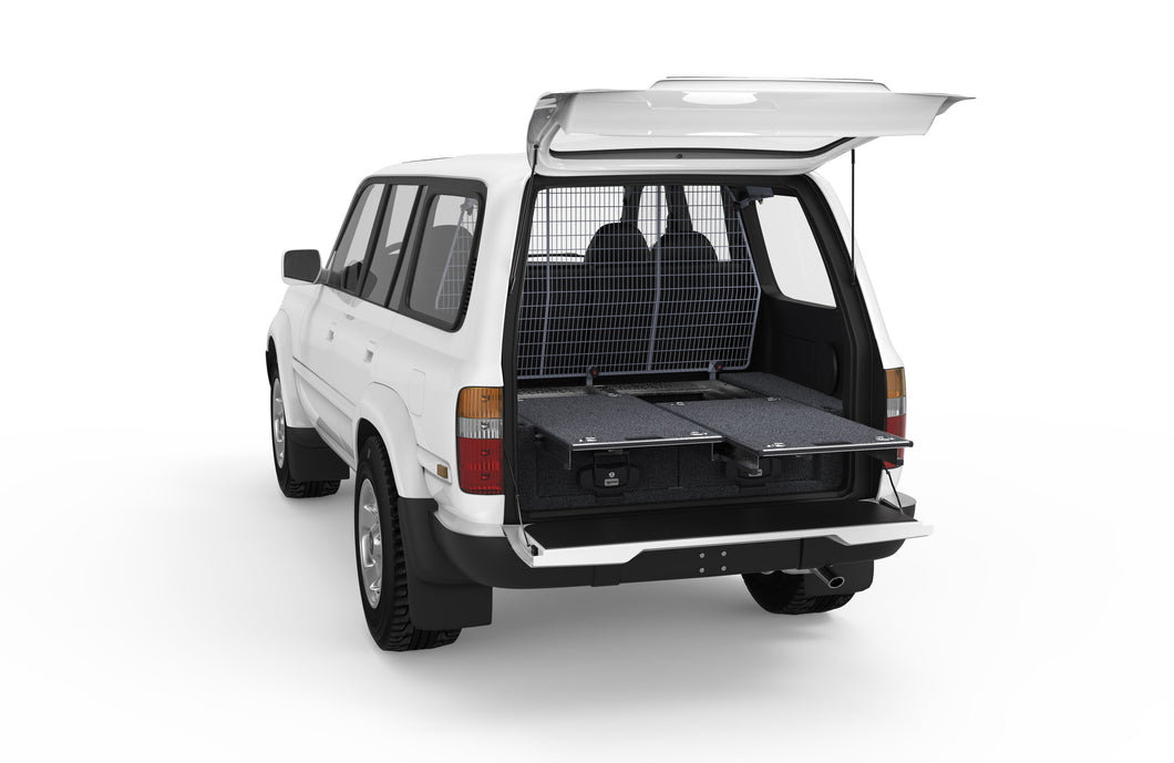 Toyota Landcruiser 80 Series () 1995-1998 Standard 4WD Interiors Dual Roller Floor Drawers Wagon