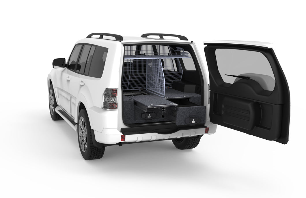 Mitsubishi Pajero (2010-2021) Platinum With Sub Woofer 4WD Interiors Single Roller Floor Drawers Dual Cab