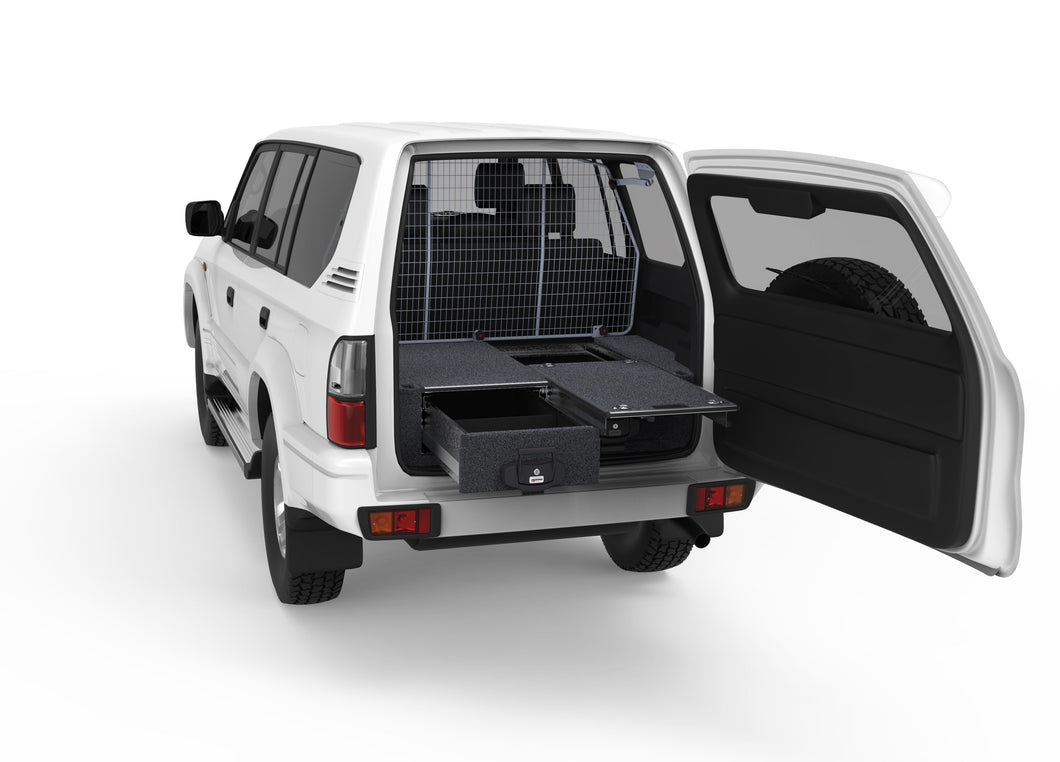 Toyota Landcruiser Prado 90 Series (1996-1999) VX 4WD Interiors Single Roller Floor Drawers Wagon