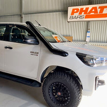 Load image into Gallery viewer, Toyota Hilux (2015-2024) N80 GUN Phat Bars 4&quot; Stainless Snorkel (LONG ENTRY)
