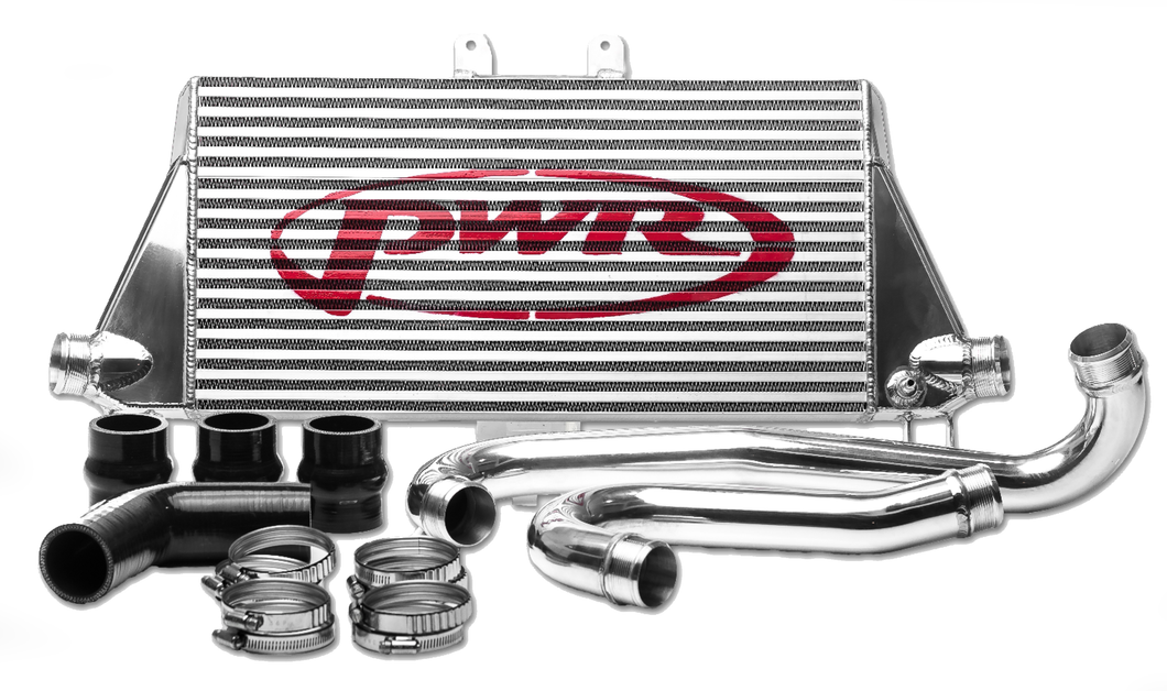 Holden Colorado (2012-2013) 2.8L Diesel 55mm Intercooler & Pipe Kit, billet ribbed outlets, includes silicone hose (SKU: PWI66175K) - Canyon Off-Road
