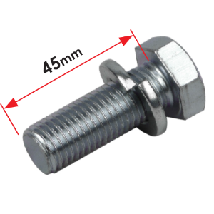 Class 2 tow bar bolts - 16 x 45mm Metric Zinc